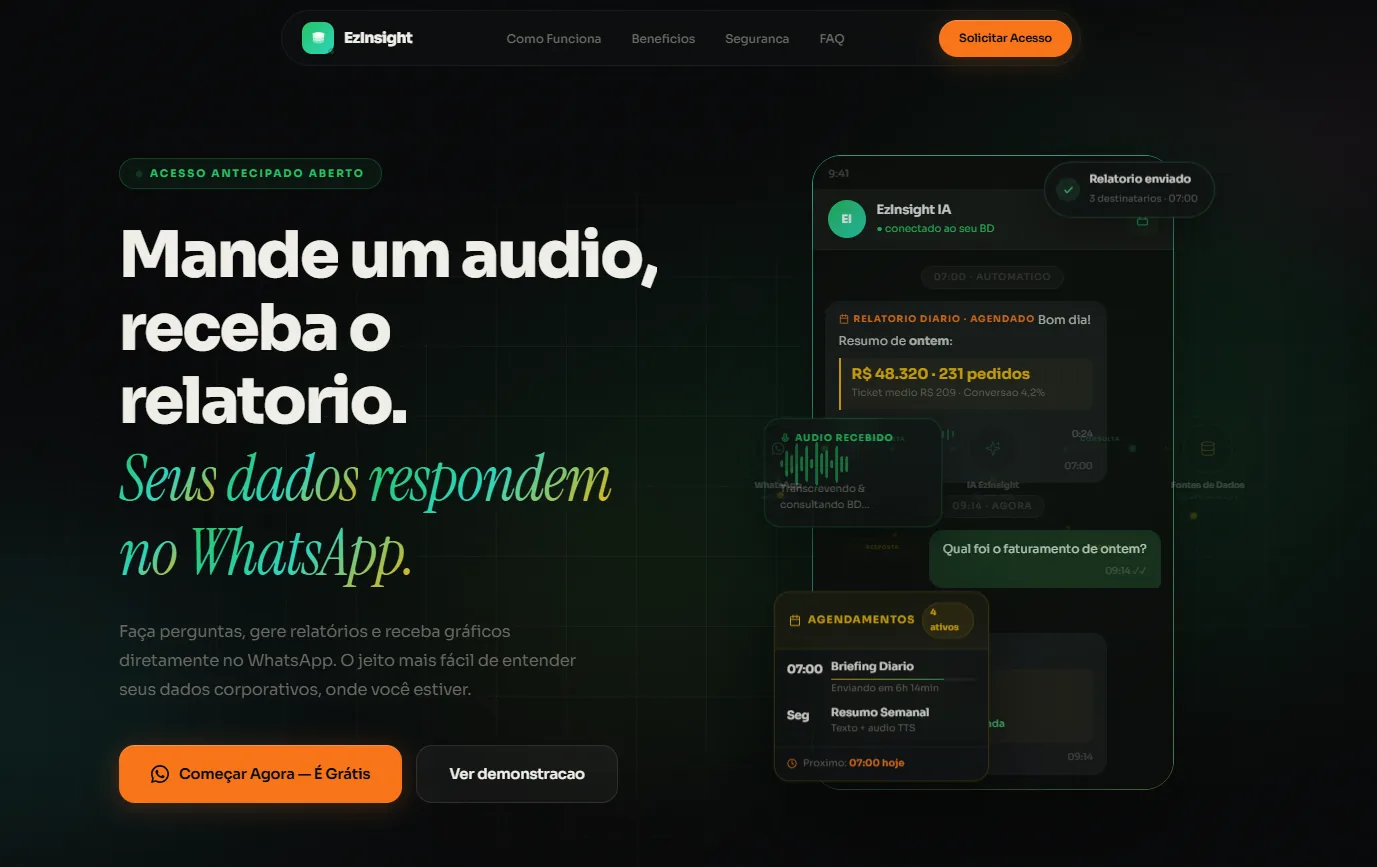 Tela do EzInsight
